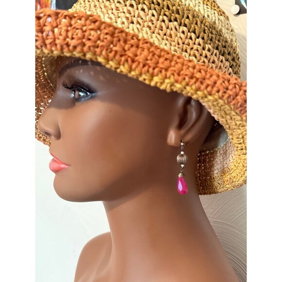 Silver 925 Ruby Earrings - Picture 5 of 5